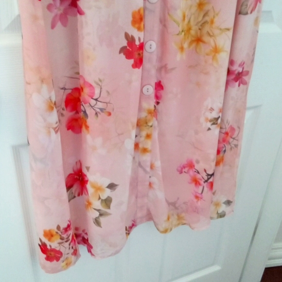 Sassafras Apricot Floral Midi Dress - Picture 5 of 10